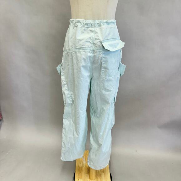 Agolde Ginerva Cargo Parachute Pant in Mochi-Mint Green Size Small Drawstring - Picture 8 of 16